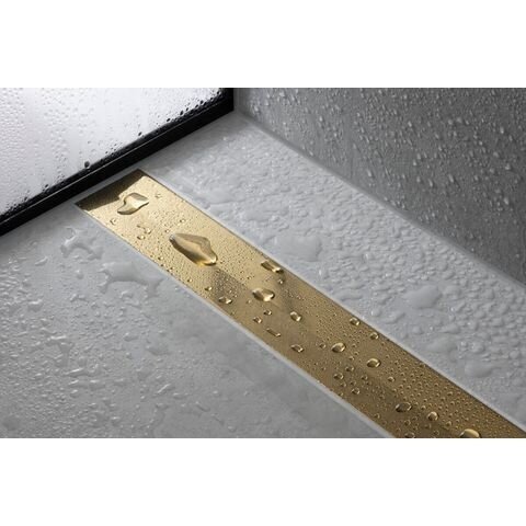 Grotelės dušo latakui (glaudžiama prie sienos) HANSGROHE RainDrain Flex Brushed Bronze (Įvairių ilgių pasirinkimas) 10