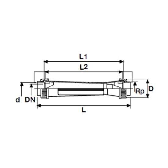 Srauto matuoklis PVC-U PİMTAŞ 2" x L 417 mm (1000 - 10000 l/h) (PN10)  1