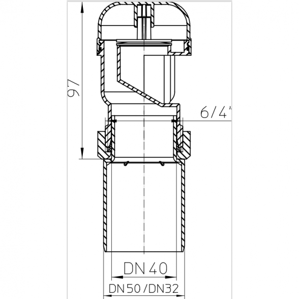 Alsuoklis kanalizacijai HL 32-50, HL904 1