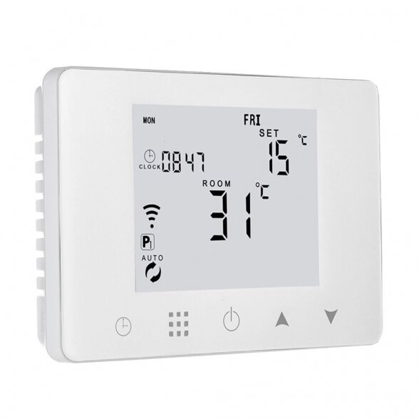 Belaidis virštinkinis patalpos termostatas Wiriless, baltas