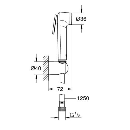 Rankinio dušelio rinkinys GROHE Tempesta-F, 27513GN1 1