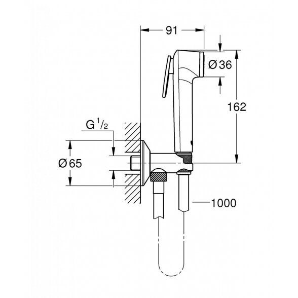 Bideta dušelis GROHE Tempesta-F, 26358000 1