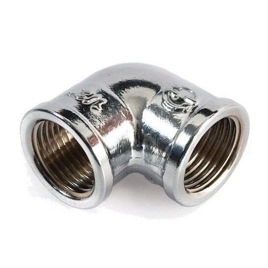 Chromuota srieginė alkūnė GENERAL FITTINGS 3/8"