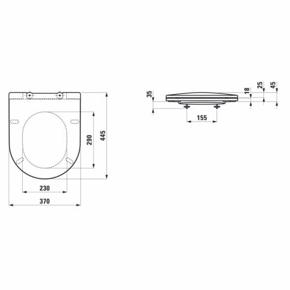 Dangtis unitazui LAUFEN Pro slim softclosing, H8989660000001 3