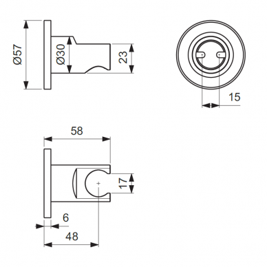 Dušo galvutės laikiklis IDEAL STANDARD BC806AA 3