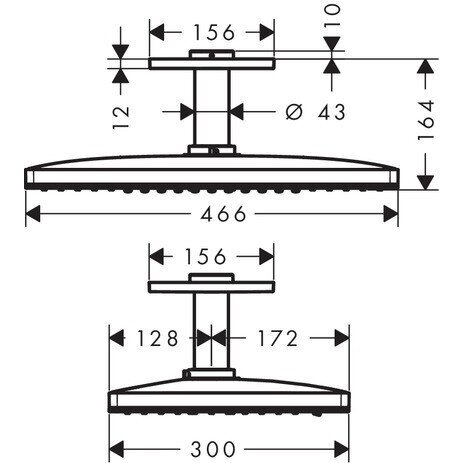 Dušo galva HANSGROHE Rainmaker Select 3 jet, 24006600 2