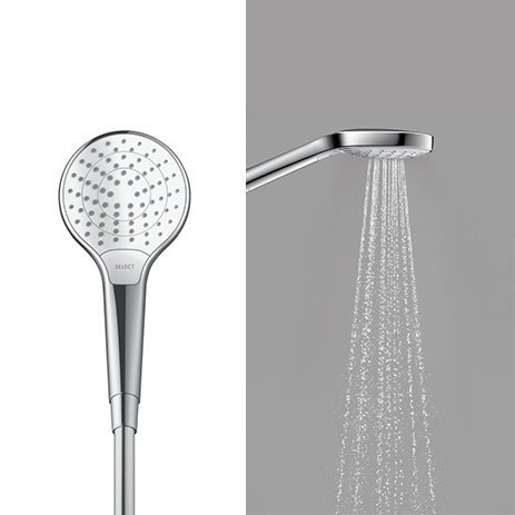 Dušo galvutė HANSGROHE Croma Select S 3jet, Vario Ecosmart, chromas / balta, 26803400 1