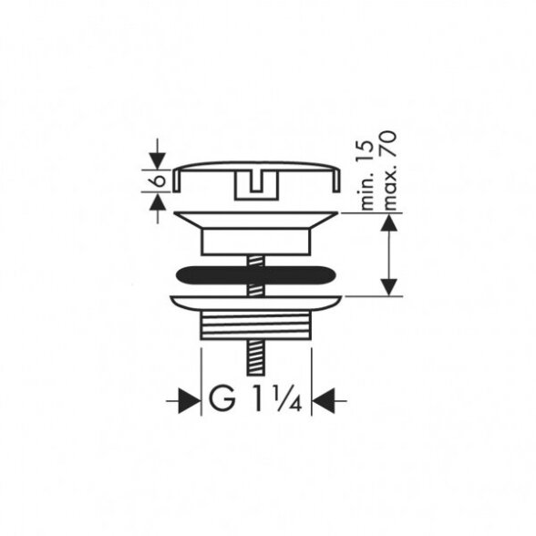 Dugno vožtuvas HANSGROHE 50001700 1