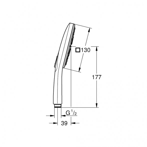 Dušo galvutė GROHE Rainshower SmartActive 130, 3 funkcijų,  26574000 4