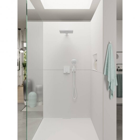 Dušo galvutė HANSGROHE Raindance Select E 120 3 jet Ecosmart, Matt White, 26520700 1