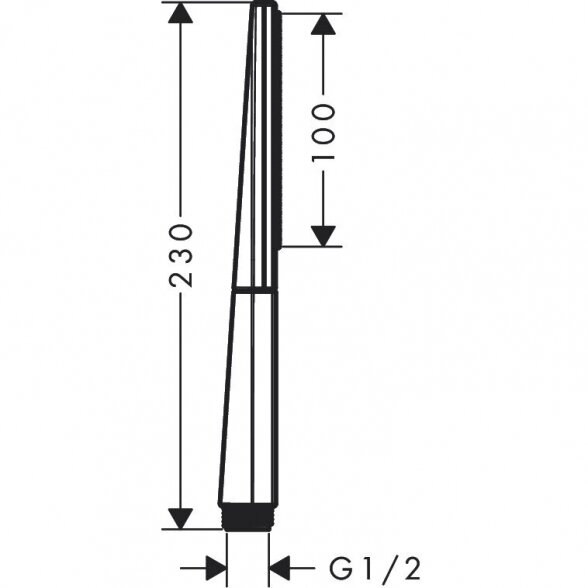 Dušo galvutė HANSGROHE Rainfinity Baton Ecosmart 100 1jet, 26867000 2