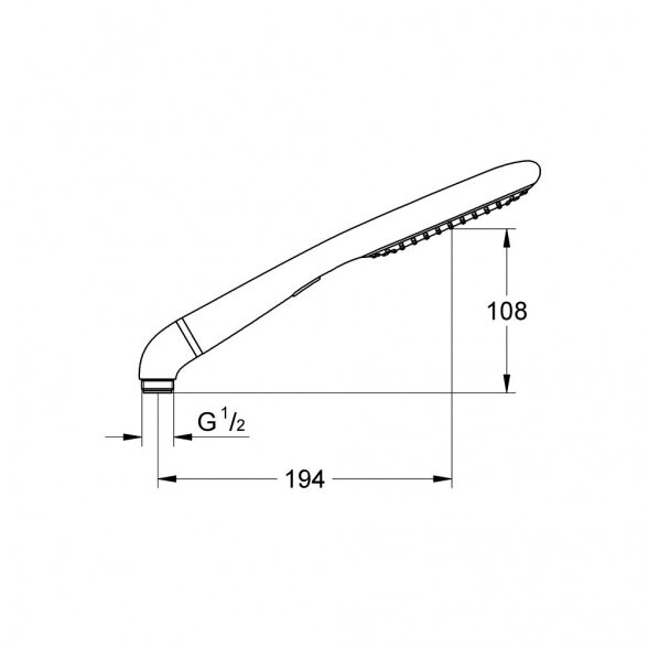 Dušo galvutė GROHE Rainshower Eco 120, 2 funkcijų,  27274000 2