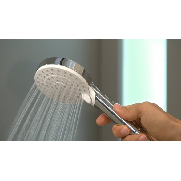 Dušo komplektas HANSGROHE Crometta 100 White/Chrome, 2 funkcijos, (Įvairių ilgių pasirinkimas) 4