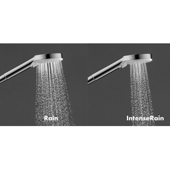 Dušo komplektas HANSGROHE Crometta 100 White/Chrome, 2 funkcijos, (Įvairių ilgių pasirinkimas) 3