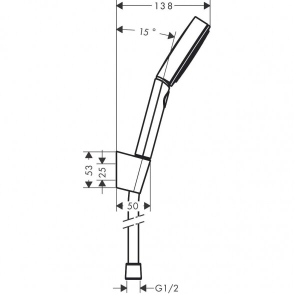 Rankinio dušelio komplektas HANSGROHE Pulsify Select S 3jet - 160 cm, 24303000 1