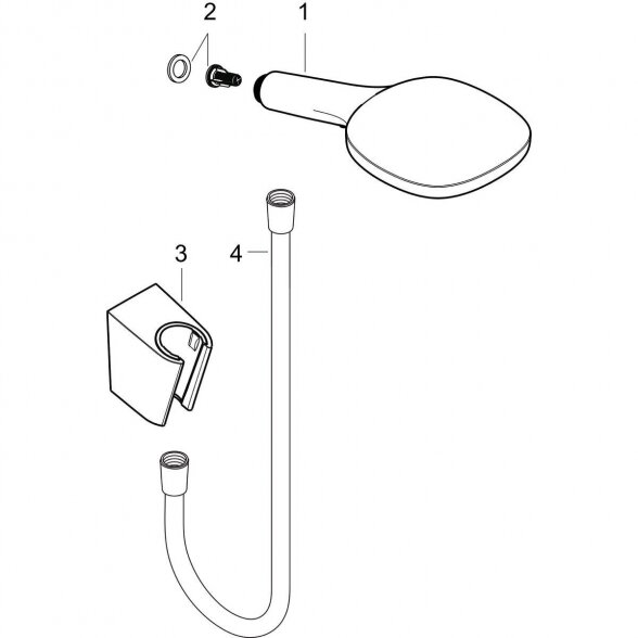 Dušo komplektas HANSGROHE Raindance Select E120 White/Chrome, 3 funkcijos, 26720400 2