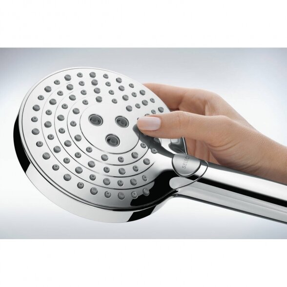 Dušo komplektas HANSGROHE Raindance Select S 120 Chrome, 3 funkcijos, (Įvairių ilgių pasirinkimas) 1