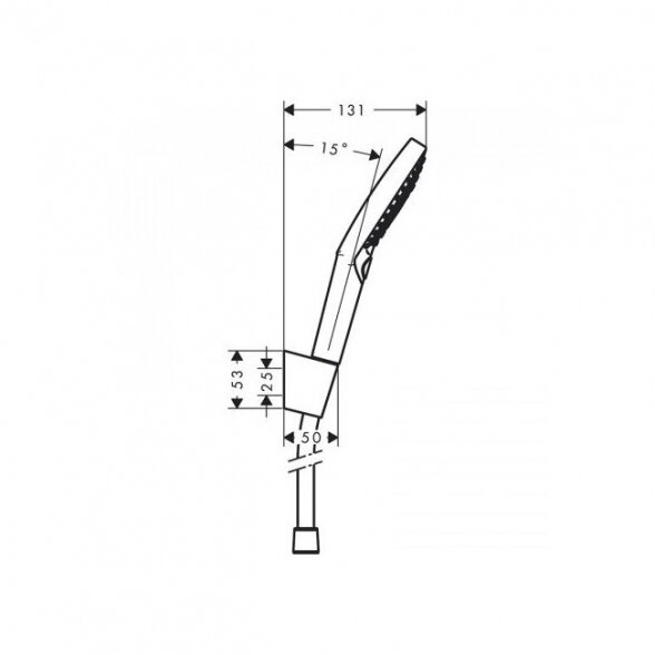 Dušo komplektas HANSGROHE Raindance Select S 120 Chrome, 3 funkcijos, (Įvairių ilgių pasirinkimas) 3