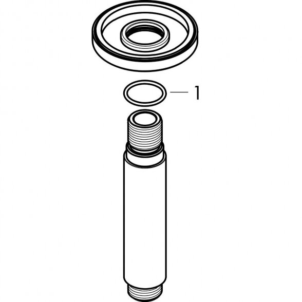 Dušo laikiklis iš lubų HANSGROHE Crometta S 10 cm, 27804000 2