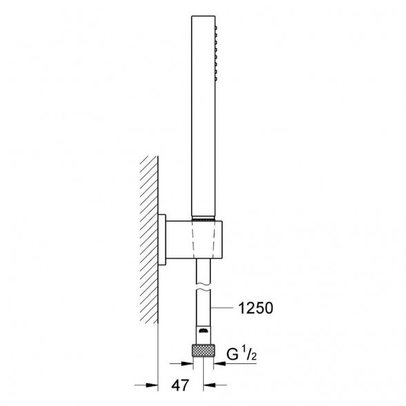 Rankinio dušelio rinkinys GROHE Euphoria Cube Stick, 26405000 1