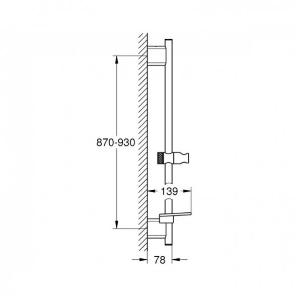 Dušo stovo komplektas GROHE Rainshower SmartActive 900 mm, 22125KF0 3