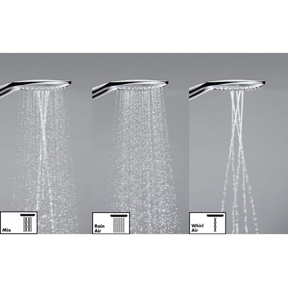 Dušo stovo komplektas HANSGROHE Raindance select S150 / Unica's puro, su muiline, 27803000 2