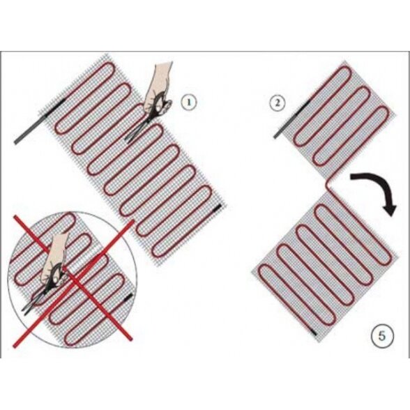 Elektrinis šildymo kilimėlis 8 m (4 m2) + potinkinis patalpos termostatas 2