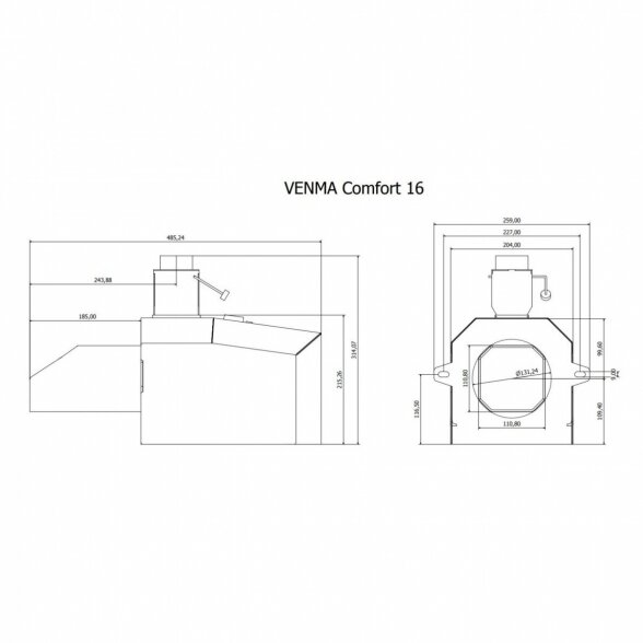 Granulių degiklis VENMA Comfort 4-16 kW 3