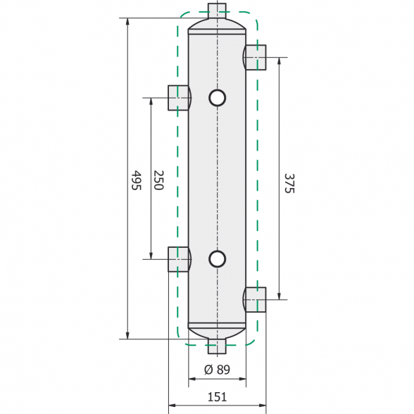 Hidraulinis indas be izoliacijos KAMEN SH1na1; kvs 3,5 m3/val; iki 40 kW 1