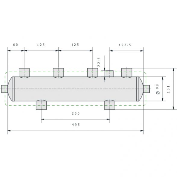 Hidraulinis indas be izoliacijos KAMEN SH1na2; kvs 3,8 m3/val; iki 70 kW 1