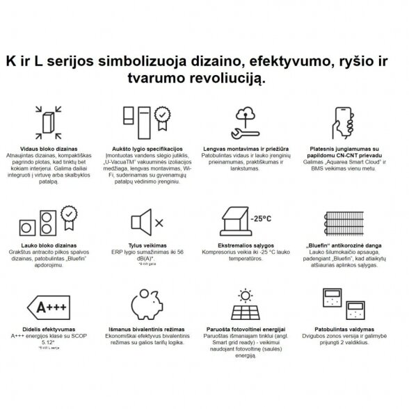 K naujausios kartos T-CAP šilumos siurblys oras - vanduo 9 kW PANASONIC Aquarea su integruotu 185 l boileriu, vienfazis 1