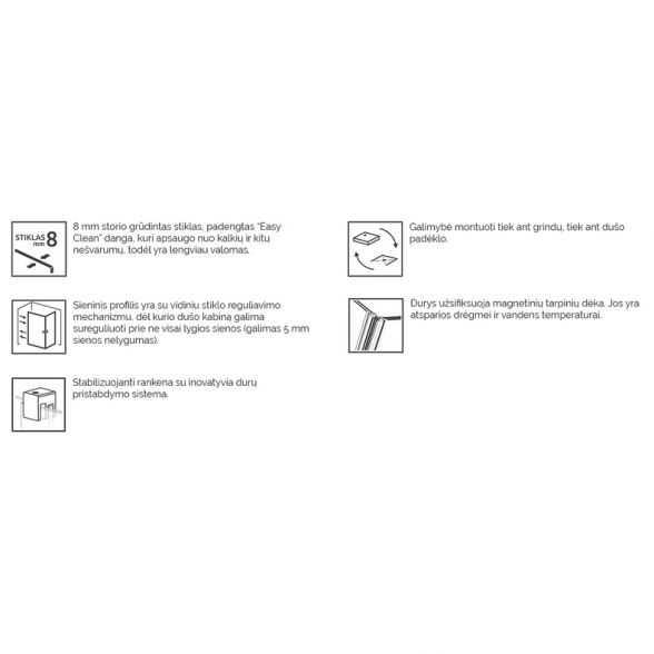 Dušo kabina RADAWAY Furo KDD (Įvairių išmatavimų pasirinkimas) 8