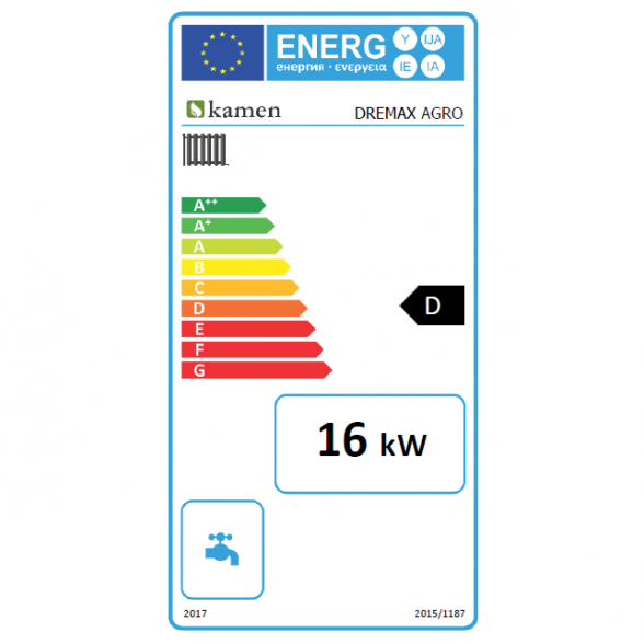 Kieto kuro katilas KAMEN Dremax 16 kW 3