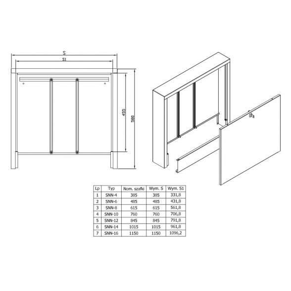 Kolektorinė spintelė virštinkinė KAN-therm 11-12 žiedams 1