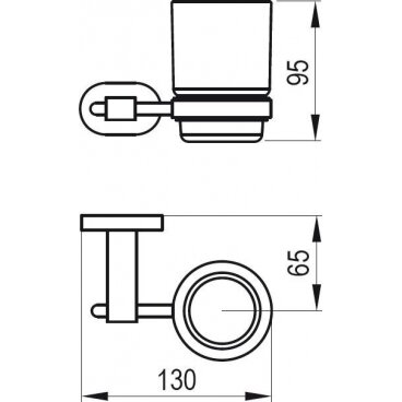 Laikiklis su stikline (matinis stiklas) RAVAK Chrome 2