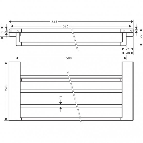 Lentinėlė rankšluosčiui HANSGROHE AddStoris 41751000, chromuota 1