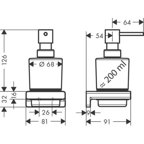 Laikiklis su muilo dozatoriumi HANSGROHE AddStoris, 41745670 1