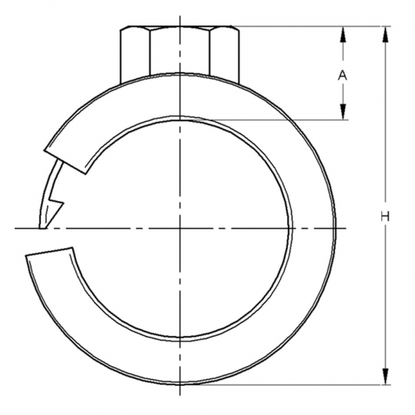 Laikiklis su triukšmo slopinimo įdėklu MEFA 12 mm (M8) 1