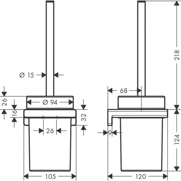 Laikiklis tualetiniam popieriui HANSGROHE AddStoris, 41752670 3