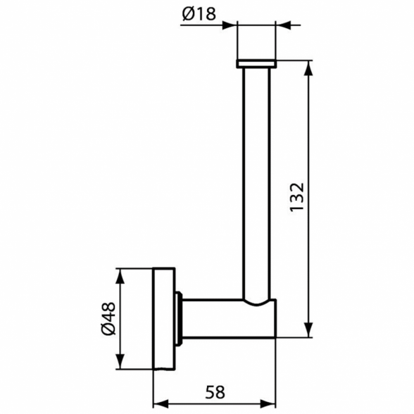 Laikiklis tualetiniam popieriui IDEAL STANDARD IOM A9132XG, juoda-matinė 2