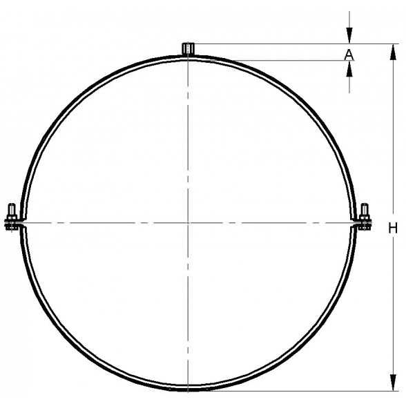 Laikiklis ventiliacijos vamzdžiui su triukšmo slopinimo įdėklu MEFA 160 mm (sriegis M8) 4