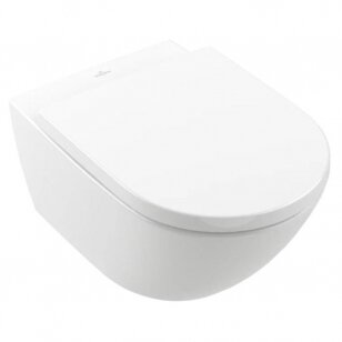 Pakabinamas unitazas VILLEROY & BOCH Subway 3.0 Twist flush su slow close dangčiu ir ceramic plus danga