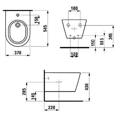 Pakabinama bidė LAUFEN Kartell, H8303317163021 1