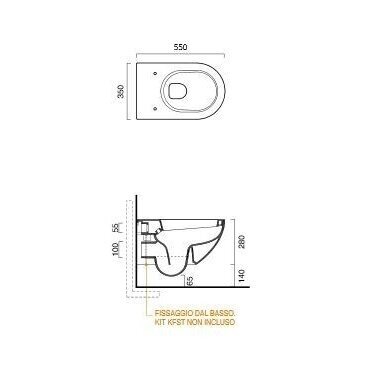 Pakabinamas unitazas CATALANO Sfera Rimless su Slim Slow close dangčiu, juodas-matinis 4