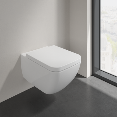 Pakabinamas unitazas VILLEROY & BOCH Collaro Direct Flush WC su Soft-close dangčiu Ceramic plus danga, 4626HSR1 2