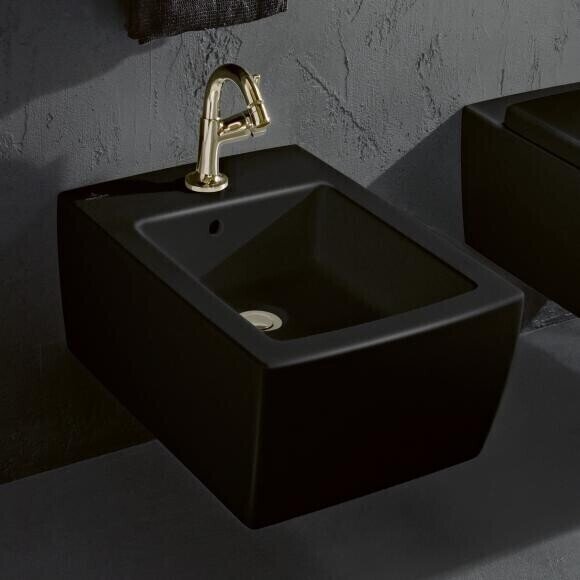 Pakabinama bidė VILLEROY & BOCH Memento 2.0 su Ebony Ceramic Plus danga 1