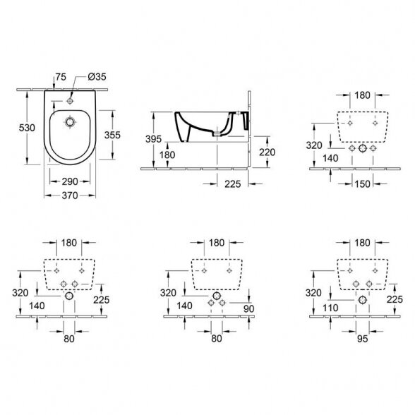 Pakabinama bidė VILLEROY & BOCH Avento, 54050001 1