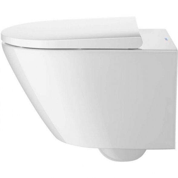 Pakabinamas unitazas DURAVIT D-Neo Rimless su Soft close dangčiu 6