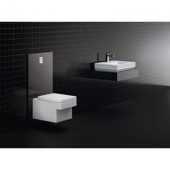 Pakabinamas unitazas GROHE Cube Ceramic Rimless su sėdyne ir dangčiu 2