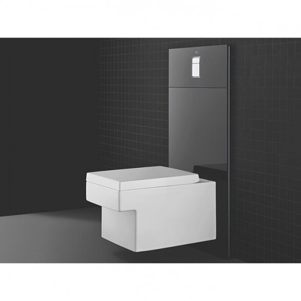 Pakabinamas unitazas GROHE Cube Ceramic Rimless su sėdyne ir dangčiu 3